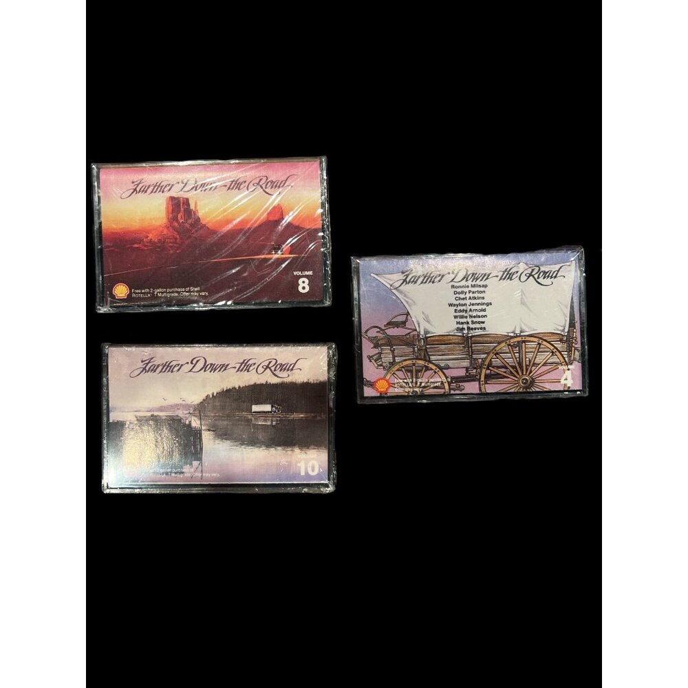 Lot Of 3 Brand‎ New Farther Down The Road Shell Oil Co Country Music Hits 1980s